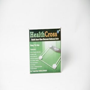 HEALTH CROSS ELECTRONIC BATHROOM SCALE WITH TEMPERED GLASS
